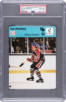 1977-79 Sportscaster #77-10 Wayne Gretzky Rookie Card (Italy) – PSA GEM MT 10